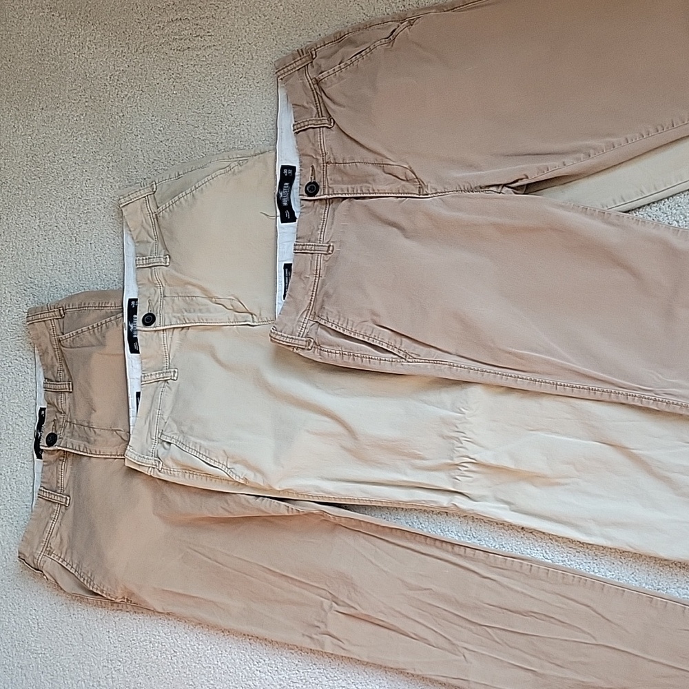Hollister Slim Straight Chinos - 3 pairs